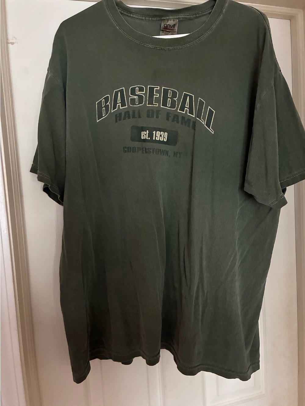 BASEBALL Hall of Fame Graphic Tee - Olive Green XL